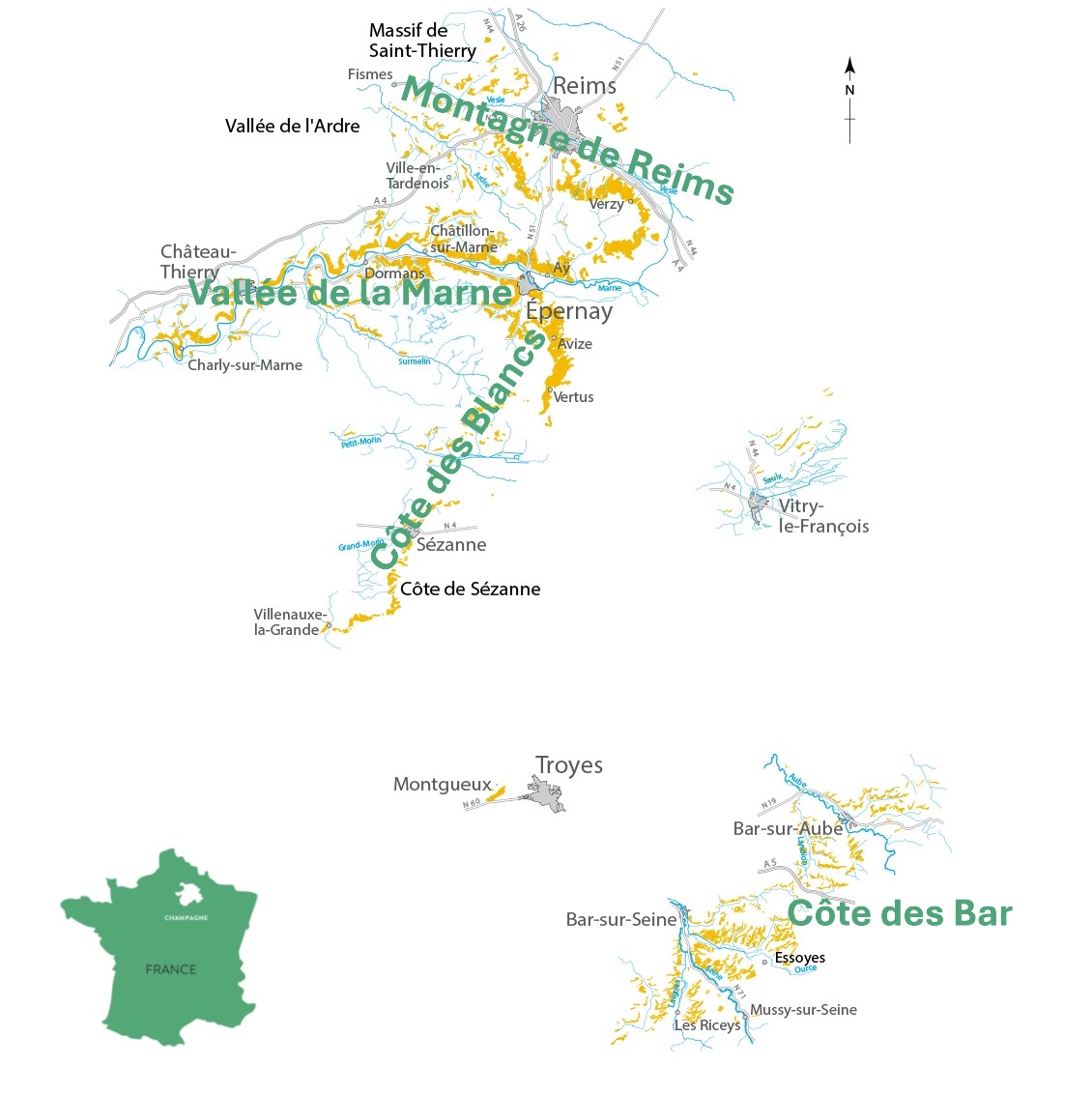 Champagne map